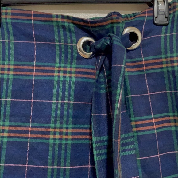 Wild Fable Blue Plaid Mini Skirt with Tie - Picture 5 of 9